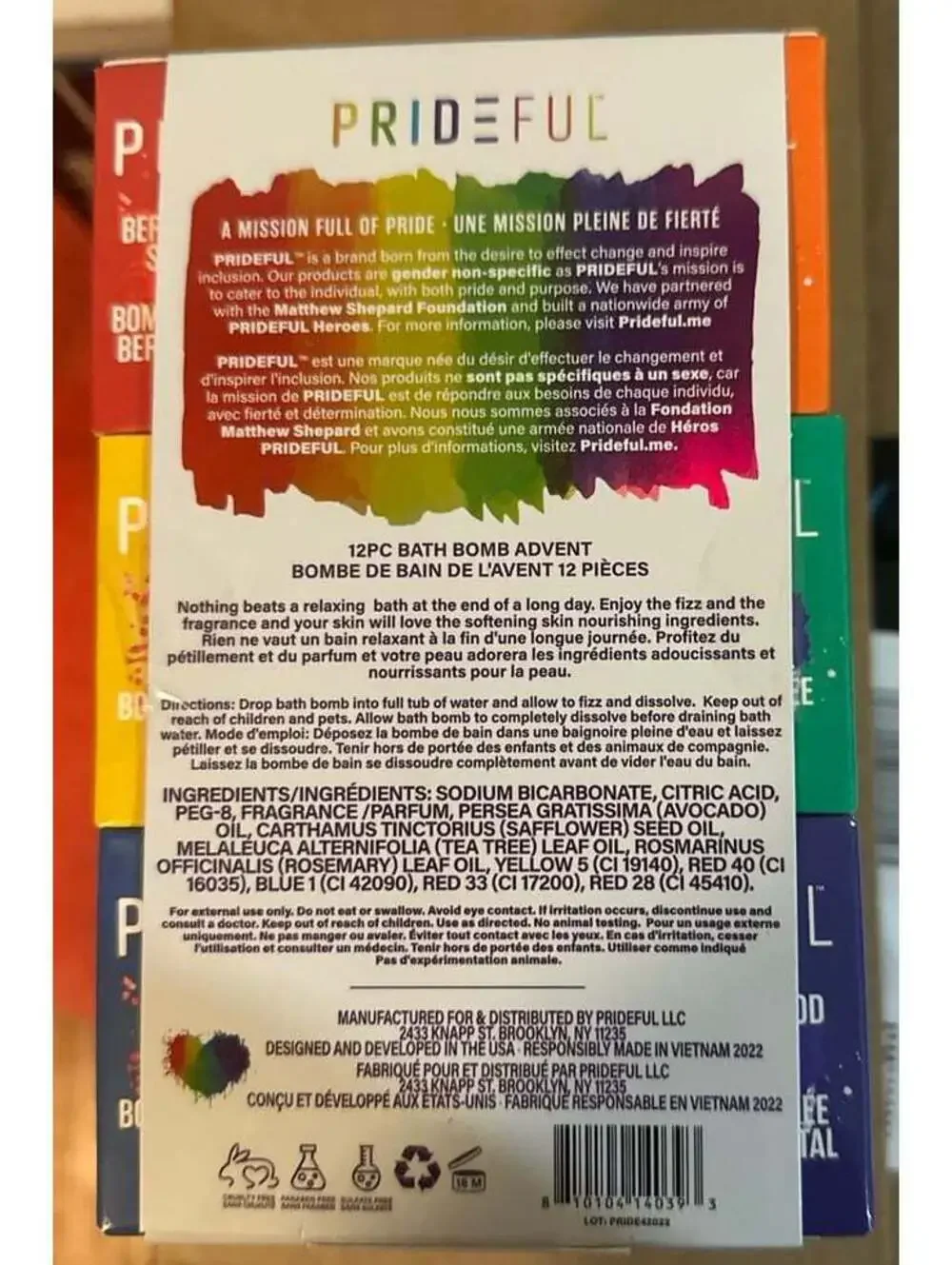 NEW 12 Day Advent Pride Calendar 12 bathbombs